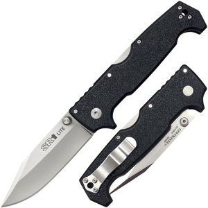 Cold Steel CS62K1 SR1 Lite 4" Folding Clip Point Plain 8Cr13MoV SS Blade/Black Griv-Ex Handle Includes Pocket Clip Cold Steel CS62K1 SR1 Lite 4" Folding Clip Point Plain 8Cr13MoV SS Blade/Black Griv-Ex Handle Includes Pocket Clip