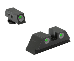 Meprolight USA 102243101 Tru-Dot Sight Set Green Tritium Front & Rear, Compatible w/Glock 17/19/22/23/24/25/28/31/32/33/34/35/37/38/39 Meprolight USA 102243101 Tru-Dot Sight Set Green Tritium Front & Rear, Compatible w/Glock 17/19/22/23/24/25/28/31/32/33/34/35/37/38/39
