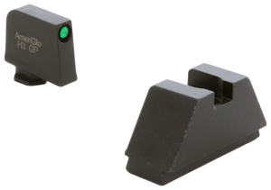 AmeriGlo GL810 Optic Compatible Sight Set for GlockBlack | 2XL Tall Green Tritium with Black Outline Front Sight 2XL Tall Black Rear Sight AmeriGlo GL810 Optic Compatible Sight Set for GlockBlack | 2XL Tall Green Tritium with Black Outline Front Sight 2XL Tall Black Rear Sight