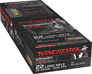 Winchester Ammo X22LRHLF Varmint LF22 LR 26 gr Tin Hollow Point 50 Bx/40 Cs Winchester Ammo X22LRHLF Varmint LF22 LR 26 gr Tin Hollow Point 50 Bx/40 Cs