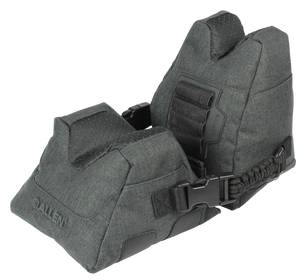 Allen 18417 Eliminator Shooting Rest Prefilled Front and Rear Bag made of Gray Polyester, weighs 4.50 lbs, 11.50" L x 7.50" H & Side Release Buckles Allen 18417 Eliminator Shooting Rest Prefilled Front and Rear Bag made of Gray Polyester, weighs 4.50 lbs, 11.50" L x 7.50" H & Side Release Buckles
