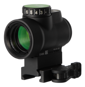 Trijicon 1x25 MRO Green Dot Sight Matte, 2 MOA Adjustable Dot (Green), Full Co-Witness Levered Trijicon 1x25 MRO Green Dot Sight Matte, 2 MOA Adjustable Dot (Green), Full Co-Witness Levered