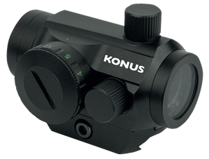 Konus 7215 Nuclear-R Matte Black 1x 22mm 3 MOA Red/Green Dot Dual Illuminated Reticle Konus 7215 Nuclear-R Matte Black 1x 22mm 3 MOA Red/Green Dot Dual Illuminated Reticle
