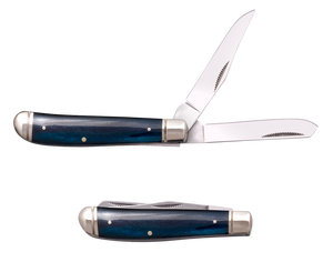 Cold Steel CSFLMTRPRB TrapperMini 2.60"/2.70" Folding Clip/Spey Plain 3Cr13MoV SS Blade/Dark Blue w/Polished Bolsters Bone Handle Cold Steel CSFLMTRPRB TrapperMini 2.60"/2.70" Folding Clip/Spey Plain 3Cr13MoV SS Blade/Dark Blue w/Polished Bolsters Bone Handle