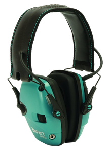 Howard Leight R02521 Impact Sport Electronic Muff 22 dB Over the Head Black/Teal Adult 1 Pair Howard Leight R02521 Impact Sport Electronic Muff 22 dB Over the Head Black/Teal Adult 1 Pair