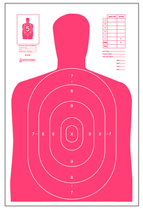 Action Target B27ERD100 Qualification High Visibility Fluorescent Silhouette Paper 23" x 35" Red/White 100 Per Box Action Target B27ERD100 Qualification High Visibility Fluorescent Silhouette Paper 23" x 35" Red/White 100 Per Box