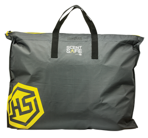 Scent-A-Way 01179 Scent-Safe Deluxe Travel Bag made of Nylon with Green Finish, Inside Mesh Pockets, Carry Strap, Internal Storage & Double Zipper