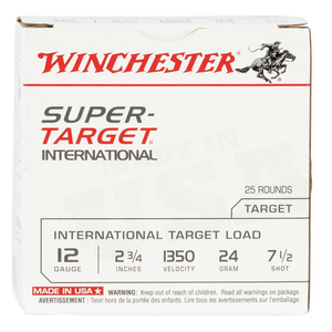 Winchester Ammo TRGT213507 Super-Target Light Target 12 Gauge 2.75" 7/8 oz 1350 fps 7.5 Shot 25ea
