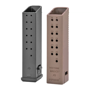 KRISS USA, Inc Magazine Extension, 45 ACP, +17 Rounds, KVA-MX2K45FD01 FDE, Fits Kriss VECTOR, 3 Pack KRISS USA, Inc Magazine Extension, 45 ACP, +17 Rounds, KVA-MX2K45FD01 FDE, Fits Kriss VECTOR, 3 Pack