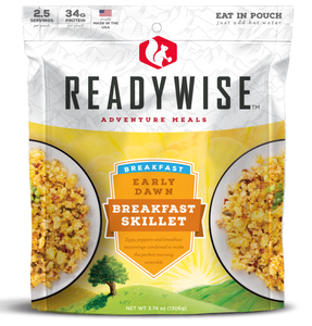 ReadyWise RW05012 Outdoor Food Kit Early Dawn Egg Scramble Breakfast Entree 2.5 Servings In A Resealble Pouch, 6 Per Case ReadyWise RW05012 Outdoor Food Kit Early Dawn Egg Scramble Breakfast Entree 2.5 Servings In A Resealble Pouch, 6 Per Case