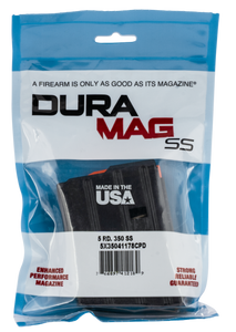DuraMag 5X35041178CPD SS Replacement Magazine Black with Black Follower Detachable 5rd 350 Legend for AR-15
