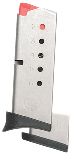 Smith & Wesson Magazine S&W Bodyguard 380 ACP 6-Round Stainless Steel with Finger Rest Smith & Wesson Magazine S&W Bodyguard 380 ACP 6-Round Stainless Steel with Finger Rest