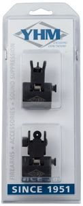 Yankee Hill Machine QDS Quick Deploy Flip-Up Front and Rear Sight Set Standard AR-15 Flat-Top Aluminum Matte Yankee Hill Machine QDS Quick Deploy Flip-Up Front and Rear Sight Set Standard AR-15 Flat-Top Aluminum Matte
