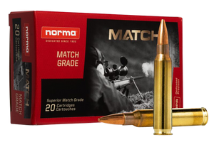Norma Match Ammunition 223 Remington 77 Grain Hollow Point Boat Tail 20RD Norma Match Ammunition 223 Remington 77 Grain Hollow Point Boat Tail 20RD