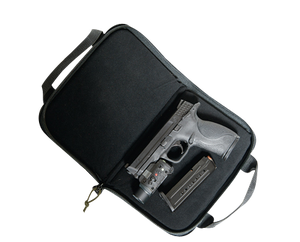 GPS Bags 1485PCMF Memory FoamLarge Size with Lockable Zippers, Mag Storage Pockets & Black Finish Holds 1 Handgun GPS Bags 1485PCMF Memory FoamLarge Size with Lockable Zippers, Mag Storage Pockets & Black Finish Holds 1 Handgun