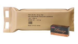 PMC 38GBP Bronze Battle Pack 38 Special 132 gr FMJ300 Per Box/ 3 Cs PMC 38GBP Bronze Battle Pack 38 Special 132 gr FMJ300 Per Box/ 3 Cs