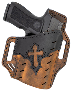 Versacarry UGA1BRN Guardian Arc Angel Edition OWB Size 01 Black/Brown Leather Belt Slide Versacarry UGA1BRN Guardian Arc Angel Edition OWB Size 01 Black/Brown Leather Belt Slide