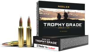 Nosler Trophy Grade Ammunition 22 Nosler 70 Grain AccuBond 20RD Nosler Trophy Grade Ammunition 22 Nosler 70 Grain AccuBond 20RD