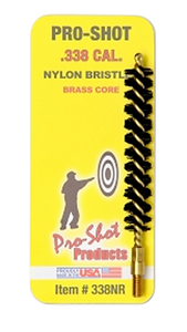 Pro-Shot 338NR Bore Brush338 Cal Rifle #8-32 Thread Nylon Bristles Brass Core Pro-Shot 338NR Bore Brush338 Cal Rifle #8-32 Thread Nylon Bristles Brass Core