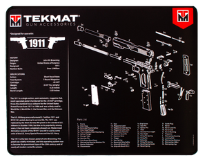 TekMat TEKR201911 1911 Ultra Cleaning Mat Black/White Rubber 20" Long 1911 Parts Diagram TekMat TEKR201911 1911 Ultra Cleaning Mat Black/White Rubber 20" Long 1911 Parts Diagram