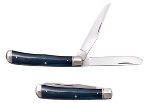 Cold Steel CSFLTRPRB Trapper3" Folding Clip/Spey Plain 8Cr13MoV SS Blade/Dark Bluew/Polished Bolsters Bone Handle Cold Steel CSFLTRPRB Trapper3" Folding Clip/Spey Plain 8Cr13MoV SS Blade/Dark Bluew/Polished Bolsters Bone Handle