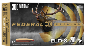 Federal Premium Ammunition 300 Winchester Magnum 200 Grain Hornady ELD-X Polymer Tip 20RD Federal Premium Ammunition 300 Winchester Magnum 200 Grain Hornady ELD-X Polymer Tip 20RD