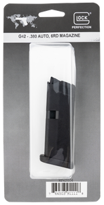 Glock Factory Magazine Glock 42 380 ACP 6-Round Polymer Black Glock Factory Magazine Glock 42 380 ACP 6-Round Polymer Black