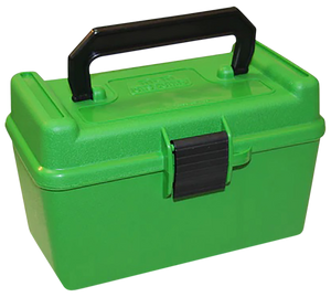 MTM Case-Gard H50XL10 Deluxe Ammo Boxfor .300 WSM/.300 RUM Green Polypropylene 50rd MTM Case-Gard H50XL10 Deluxe Ammo Boxfor .300 WSM/.300 RUM Green Polypropylene 50rd