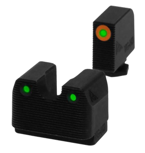 Rival Arms RA4A231G In-Line MOS Night Sights for G17/G19Black | Green Tritium Orange Ring Front Sight Green Tritium White Ring Rear Sight Rival Arms RA4A231G In-Line MOS Night Sights for G17/G19Black | Green Tritium Orange Ring Front Sight Green Tritium White Ring Rear Sight