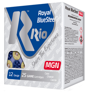 Rio Ammunition RBSM362 Royal BlueSteel Magnum 12 Gauge 3in. 1-1/4 oz 2 Shot 25 Bx/ 10 Cs Rio Ammunition RBSM362 Royal BlueSteel Magnum 12 Gauge 3in. 1-1/4 oz 2 Shot 25 Bx/ 10 Cs