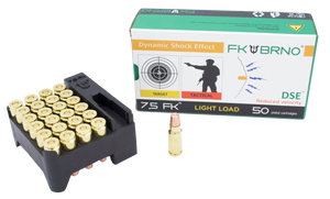 FK BRNO F9 Ammunition 7.5 FK 101 Grain Solid Copper Flat Nose Lead-Free Box of 50