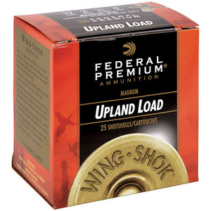 Federal P1296 Premium Upland Wing-Shok High Velocity 12 Gauge 3 1-5/8 oz 6 Shot 25 Bx/ 10 Cs in. Federal P1296 Premium Upland Wing-Shok High Velocity 12 Gauge 3 1-5/8 oz 6 Shot 25 Bx/ 10 Cs in.