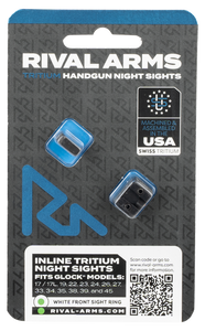 Rival Arms Night Sight Set Glock 17, 17L, 19, 22, 23, 24, 26, 27, 33, 34, 35, 38, 39 Gen 1, 2, 3, 4, 5 Suppressor Height 2-Dot Tritium Green Rival Arms Night Sight Set Glock 17, 17L, 19, 22, 23, 24, 26, 27, 33, 34, 35, 38, 39 Gen 1, 2, 3, 4, 5 Suppressor Height 2-Dot Tritium Green