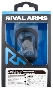 Rival Arms RARA70G221A Two Piece Magwellmade of Aluminum with Anodized Black Finish for Glock 19 Gen5 Rival Arms RARA70G221A Two Piece Magwellmade of Aluminum with Anodized Black Finish for Glock 19 Gen5