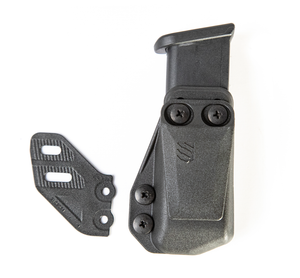Blackhawk 416A03BK Stache Mag Carrier IWB Black Single Stack Polymer Belt Clip Belts 1.50" Wide Ambidextrous Hand Blackhawk 416A03BK Stache Mag Carrier IWB Black Single Stack Polymer Belt Clip Belts 1.50" Wide Ambidextrous Hand