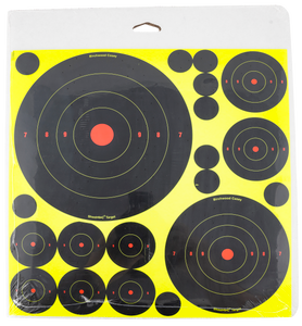 Birchwood Casey 34208 Shoot-N-C Variety Pack Bullseye Adhesive Paper Target 4 Per Pkg Birchwood Casey 34208 Shoot-N-C Variety Pack Bullseye Adhesive Paper Target 4 Per Pkg