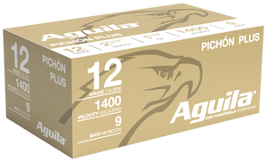 Aguila 1CHB1297 Pichon Plus High Velocity 12 Gauge 2.75" 1 1/4 oz 1400 fps 9 Shot 10 Bx/25 Cs