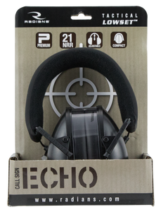 Radians CSE40BX Tactical Lowset Passive Muff Polymer 21 dB Over the Head Black Adult 1 Pair Radians CSE40BX Tactical Lowset Passive Muff Polymer 21 dB Over the Head Black Adult 1 Pair