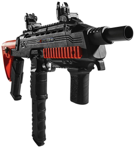 Byrna Technologies TK68401ORN TCR Basic Kit CO2 7rd/12rd, Black Rec, Orange Adjustable Stock, Flip-Up Sights Byrna Technologies TK68401ORN TCR Basic Kit CO2 7rd/12rd, Black Rec, Orange Adjustable Stock, Flip-Up Sights