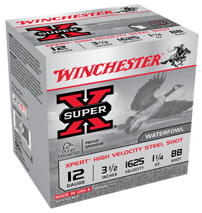 Winchester Xpert High Velocity Ammunition 12 Gauge 3-1/2" 1-1/4 oz BB Non-Toxic Steel Shot Winchester Xpert High Velocity Ammunition 12 Gauge 3-1/2" 1-1/4 oz BB Non-Toxic Steel Shot