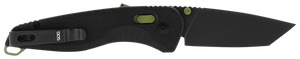S.O.G SOG11410941 Aegis AT 3.13" Folding Drop Point Plain Black TiNi Cryo D2 Steel Blade/Black w/Moss Accents GRN Handle S.O.G SOG11410941 Aegis AT 3.13" Folding Drop Point Plain Black TiNi Cryo D2 Steel Blade/Black w/Moss Accents GRN Handle