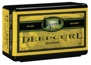 Speer DeepCurl Bullets 45 Colt (Long Colt) (452 Diameter) 250 Grain Bonded Jacketed Hollow Point Box of 50 Speer DeepCurl Bullets 45 Colt (Long Colt) (452 Diameter) 250 Grain Bonded Jacketed Hollow Point Box of 50