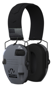 Walker's GWPRSEMPATGY Razor Slim Electronic Patriot Muff Polymer 23 dB Over the Head Black/Gray Adult Walker's GWPRSEMPATGY Razor Slim Electronic Patriot Muff Polymer 23 dB Over the Head Black/Gray Adult