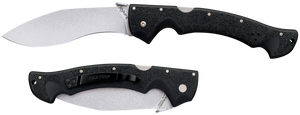 Cold Steel CS62JL Rajah II 6" Folding Plain Stone Washed Japanese AUS-10A SS Blade/ Black Griv-Ex Handle Cold Steel CS62JL Rajah II 6" Folding Plain Stone Washed Japanese AUS-10A SS Blade/ Black Griv-Ex Handle