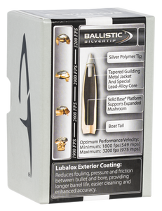 Combined Technology Ballistic Silvertip Hunting Bullets 30 Caliber (308 Diameter) 150 Grain Boat Tail Box of 50 Combined Technology Ballistic Silvertip Hunting Bullets 30 Caliber (308 Diameter) 150 Grain Boat Tail Box of 50