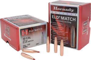 Hornady 30904 ELD Match Target 30 Cal .308 225 gr Extremely Low Drag-Match (ELD-M) Hornady 30904 ELD Match Target 30 Cal .308 225 gr Extremely Low Drag-Match (ELD-M)