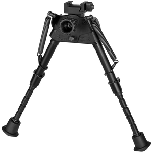Harris Bipods S-BRMP Swivel BR Picatinny, 6-9", Black Steel/Aluminum, Notched Legs, Rubber Feet Harris Bipods S-BRMP Swivel BR Picatinny, 6-9", Black Steel/Aluminum, Notched Legs, Rubber Feet
