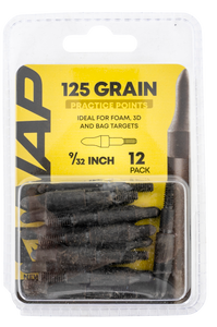 NAP NAP60P3DP932X 3D Practice Points Field Tips Fixed 125 grain Black 12 Pk NAP NAP60P3DP932X 3D Practice Points Field Tips Fixed 125 grain Black 12 Pk