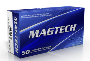 Magtech 40G Range/Training Target 40 S&W 165 gr Full Metal Jacket Flat Nose (FMJFN) 50rd Bx Magtech 40G Range/Training Target 40 S&W 165 gr Full Metal Jacket Flat Nose (FMJFN) 50rd Bx