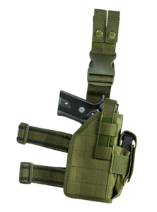 NcStar CVDLHOL2954G Drop LegLeg Green PVC Fabric Leg Fits Full Size Semi-Auto Fits Compact Semi-Auto Right Hand